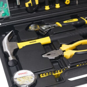 Der umfangreiche WMC Tools Werkzeugsatz mit 104 Einzelteilen ist ein perfektes Basis-Werkzeugset für den Heimwerker und eignet sich für alle anfallenden Werkarbeiten und Reparaturen rund um Haus