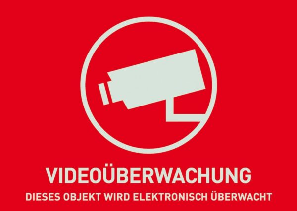 Abus Aufkleber Videoüberwachung AU1321 7,5 x 5,3 cm