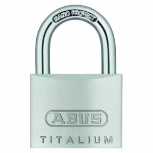 Abus - ► TITALIUM - Vorhangschloss 64TI/40 verschiedenschließend aus neuartiger Aluminiumlegierung - silber