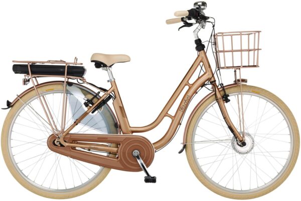FISCHER Fahrrad E-Bike CITA RETRO 2.2 522, 7 Gang, (mit Akku-Ladegerät-mit Beleuchtungsset-mit Fahrradschloss-mit Werkzeug)