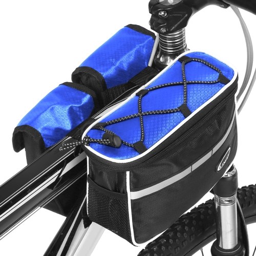 Fahrrad-Oberrohrtasche mit Regenschutz, wasserdicht, Mountainbike-Frontrahmen-Gepäcktasche