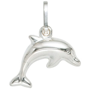SIGO Kinder Anhänger Delfin 925 Sterling Silber Delfinanhänger Kinderanhänger