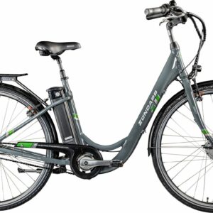 Zündapp E-Bike City Z510 700c Damen 28 Zoll RH 48 cm grau grün 3-Gang 374 Wh grau grün