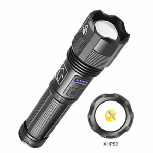 FAHRRAD XHP50 1800 lm Leistungsstarke, zoombare Taschenlampe mit großer Reichweite Satz mit 18650 Li-Ion Batterie USB wi