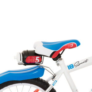Mit dem schicken 18 Zoll Kinderfahrrad Racer von Hi5 im coolen Design werden Kinderträume wahr! Dieses Fahrrad vermittelt viel Sicherheit und lässt Kinder spielerisch das Radfahren lernen. Der Racer hat einen stabilen Stahlrahmen
