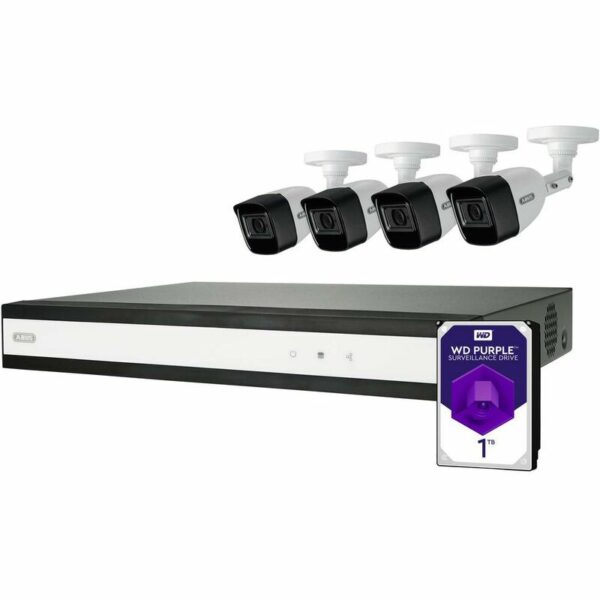 ABUS Performance Line TVVR33842T Analog, AHD Überwachungskamera-Set 8-Kanal mit 4 Kameras 2560 x 194