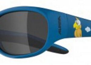Alpina Fahrradbrille Sonnenbrille Alpina Flexxy Kids Rahmen blau/Pirat gloss, Glas sw