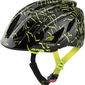 Alpina Pico Kinder Fahrradhelm (50-55 cm, 33 black/neon yellow gloss)