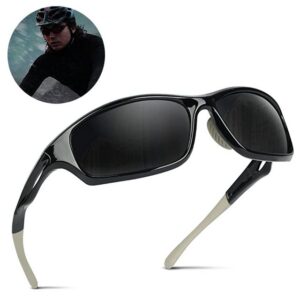 Devenirriche Fahrradbrille Polarisierte Sportbrille Sonnenbrille Fahrradbrille mit UV400 Schutz B