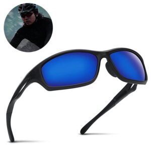 Devenirriche Fahrradbrille Polarisierte Sportbrille Sonnenbrille Fahrradbrille mit UV400 Schutz C