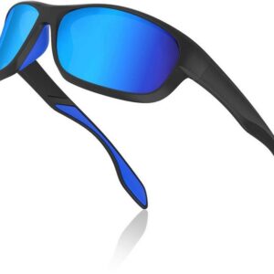 Elegear Fahrradbrille Sportbrille, Radsportbrille, (Uv400-schutz, blau), Blendung-schutz Winddicht