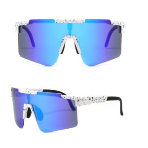 GelldG Fahrradbrille Fahrradbrille, Fahrrad Sonnenbrille Herren mit Verstellbarem Bügel, UV-Schutz